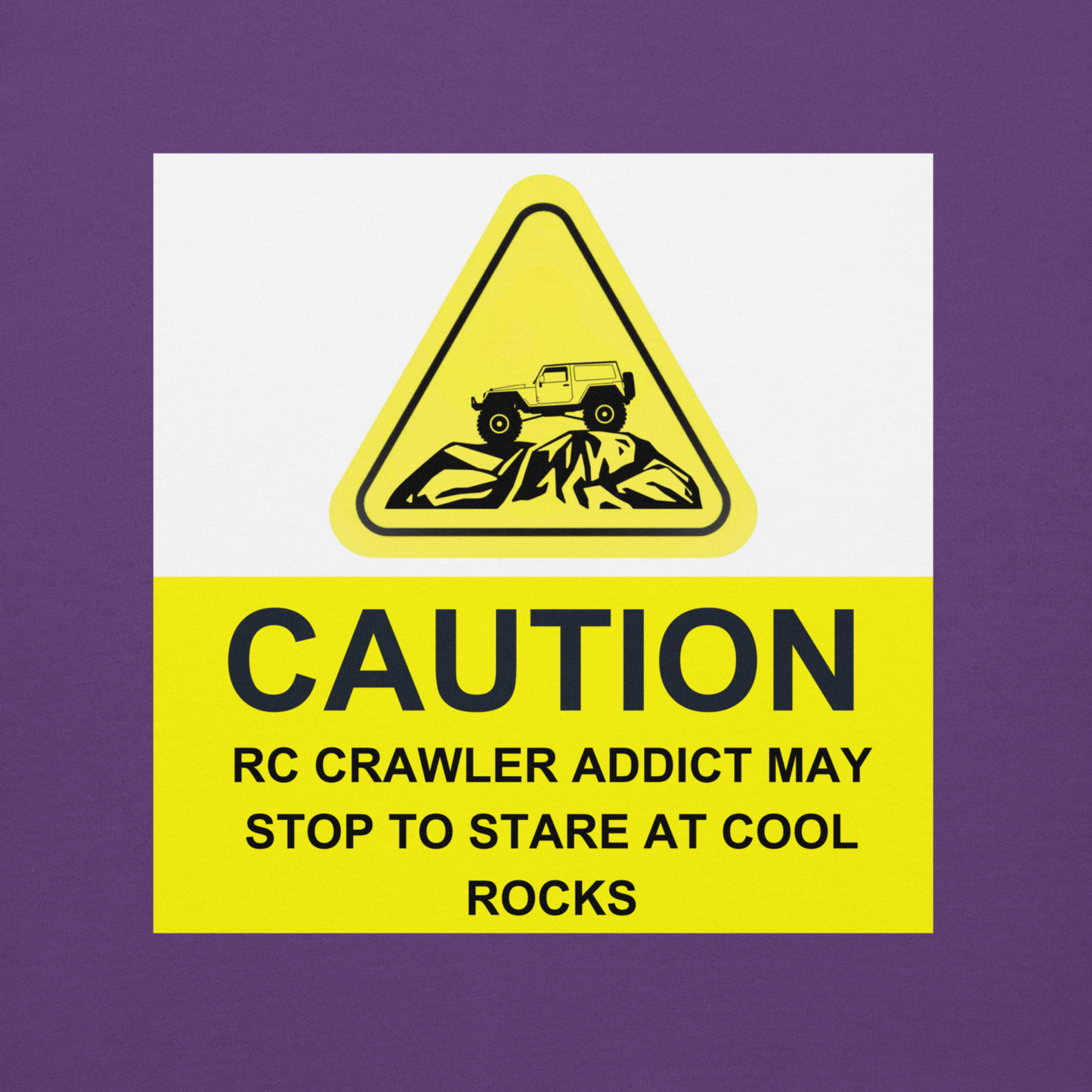Caution RC Crawler Addict Unisex Hoodie