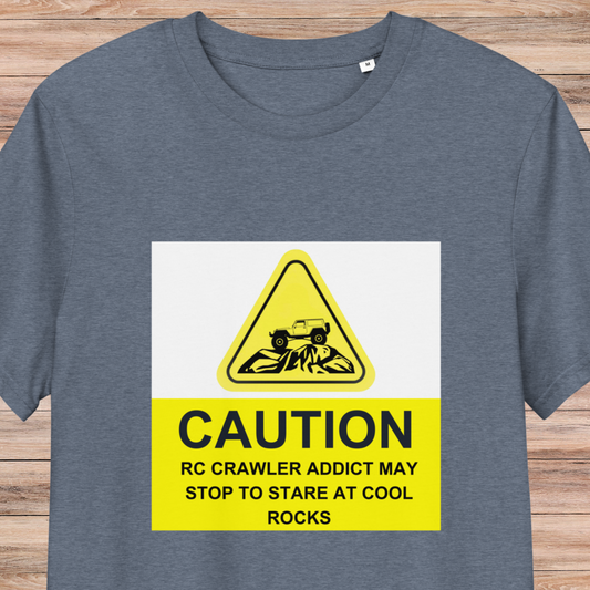 Caution RC Crawler Addict Unisex organic cotton t-shirt