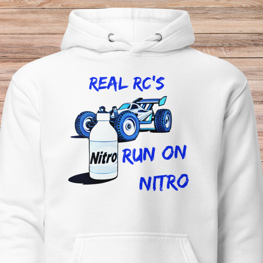 Real RCs Run On Nitro 2 Unisex Hoodie