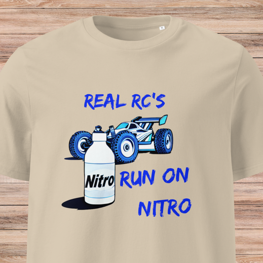 Real RCs  Run On Nitro 2 Unisex organic cotton t-shirt