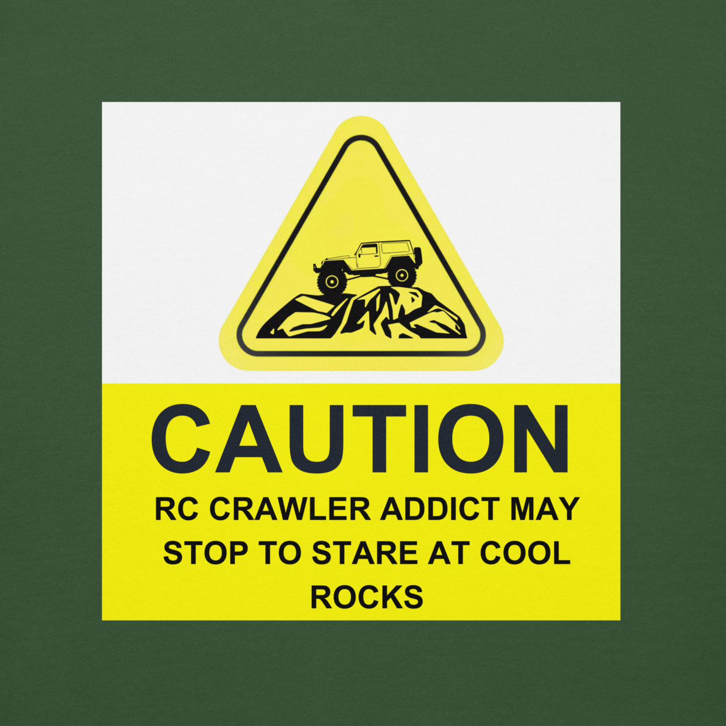 Caution RC Crawler Addict Unisex Hoodie